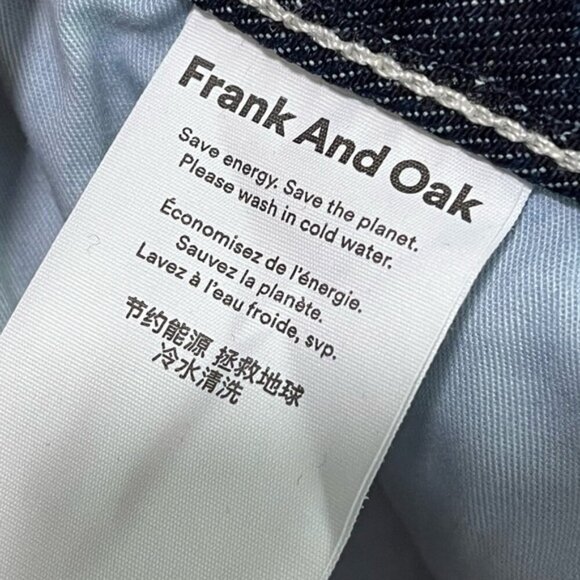 Frank And Oak Men’s Straight-Leg Jeans 34x34 Dark Wash Sustainable Denim - Picture 13 of 16